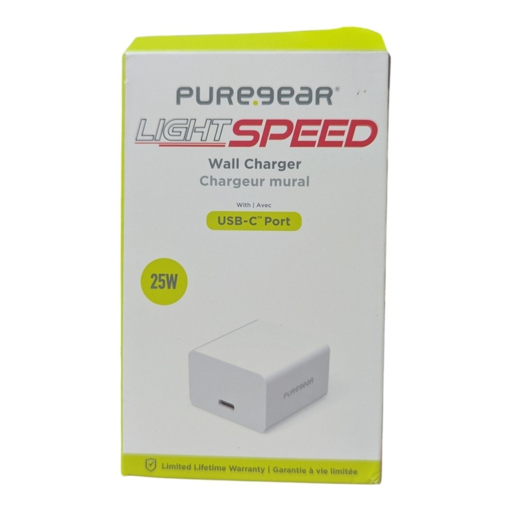 F3. PureGear LightSpeed 25W‎ USB-C Wall Charger - White